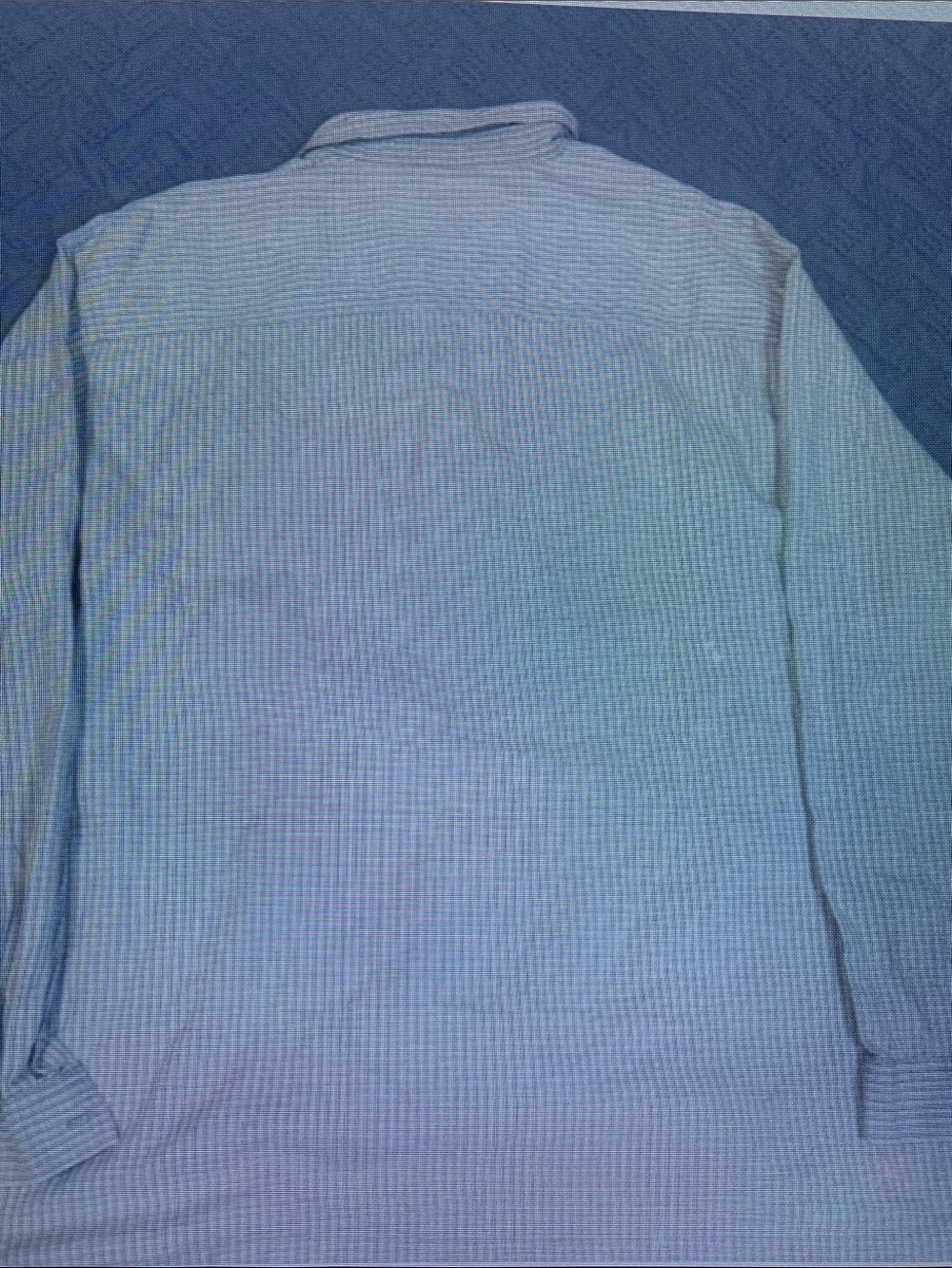 Light Blue Plaid Men's Button-Up Shirt - Picture 3 of 4